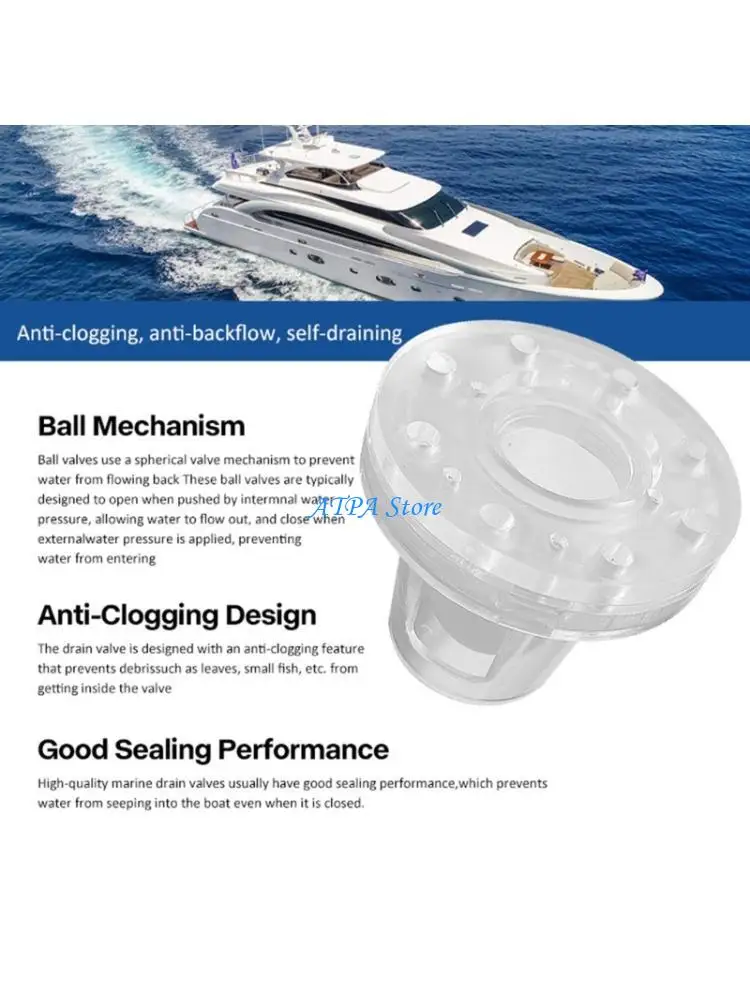 

U13C Easy Installation Bailing Scuppers Fits Over 1-1/8in Fittings Opening Tubes