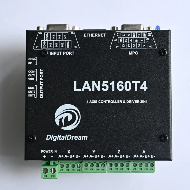 MACH3 4 Axis Control Drive 2 In 1 Plate Ethernet Interface LAN5160T4 Engraving Machine CNC Control System, Support Stepper Motor