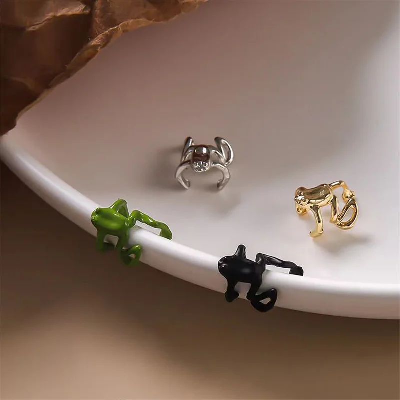 Fashion Retro Ear Clip Without Ear Holes Punk Frog Ear Bone Clip Single Minimalist Earrings Party Jewelry Gifts