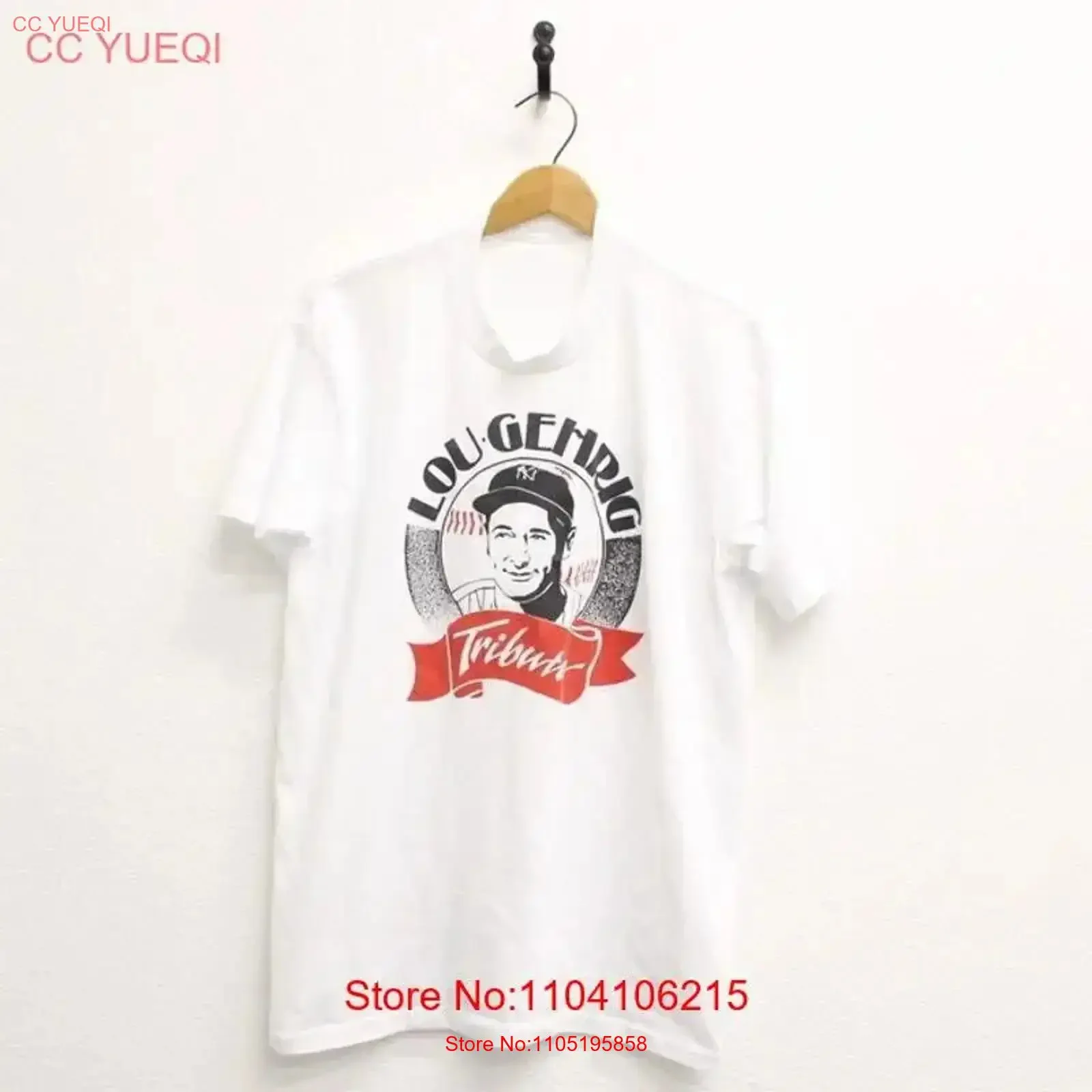 

Vintage Lou Gehrig Tribute T Shirt Large vintage Washed Stretched Slightly streetwear Top For Everyday Wear Breathable