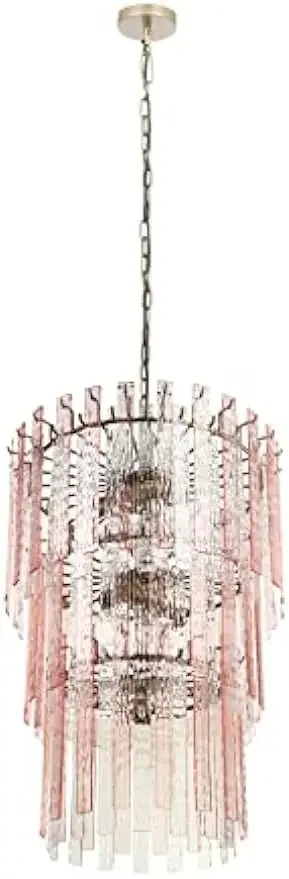 Tov Furniture Hampshire Pink Acrylic Tier Chandelier lamps for living room