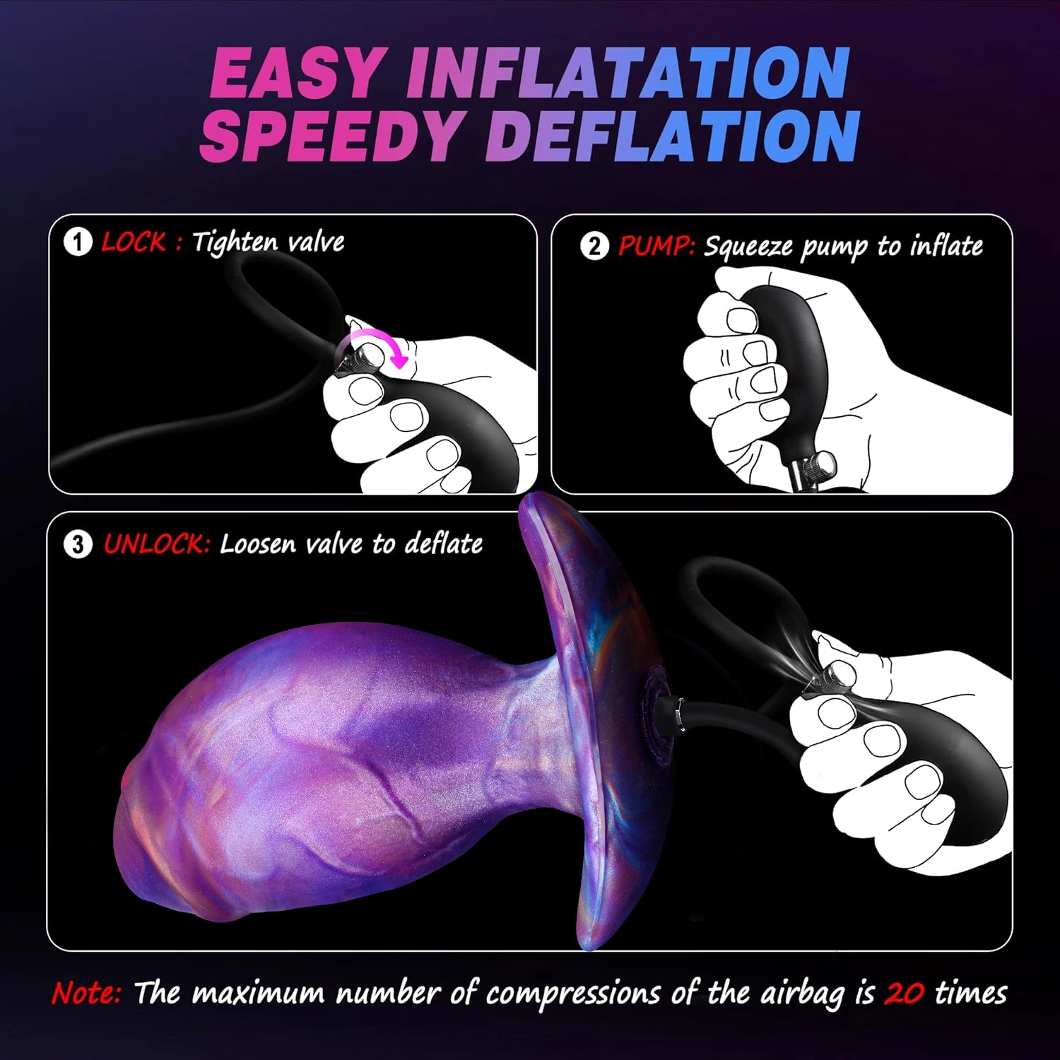 Magnetic Suction Inflatable Anal Plug Wearable Dildo Anus Dilator  Vaginal Masturbator Prostate Orgasm Massage For Adult Sex Toy - view 4
