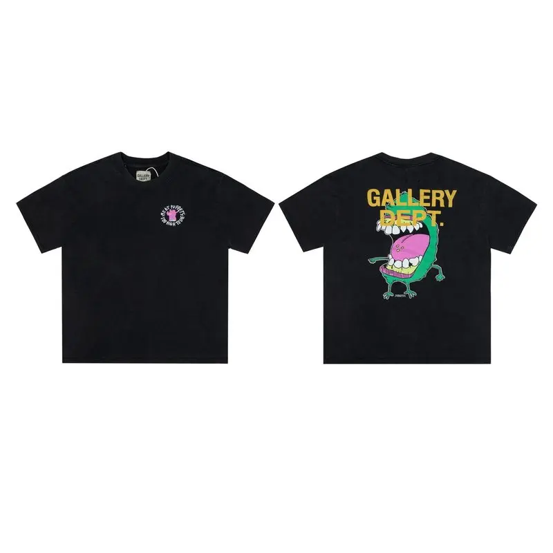 GALLERY DEPT retro washed old high street cartoon print loose casual summer short-sleeved T-shirt