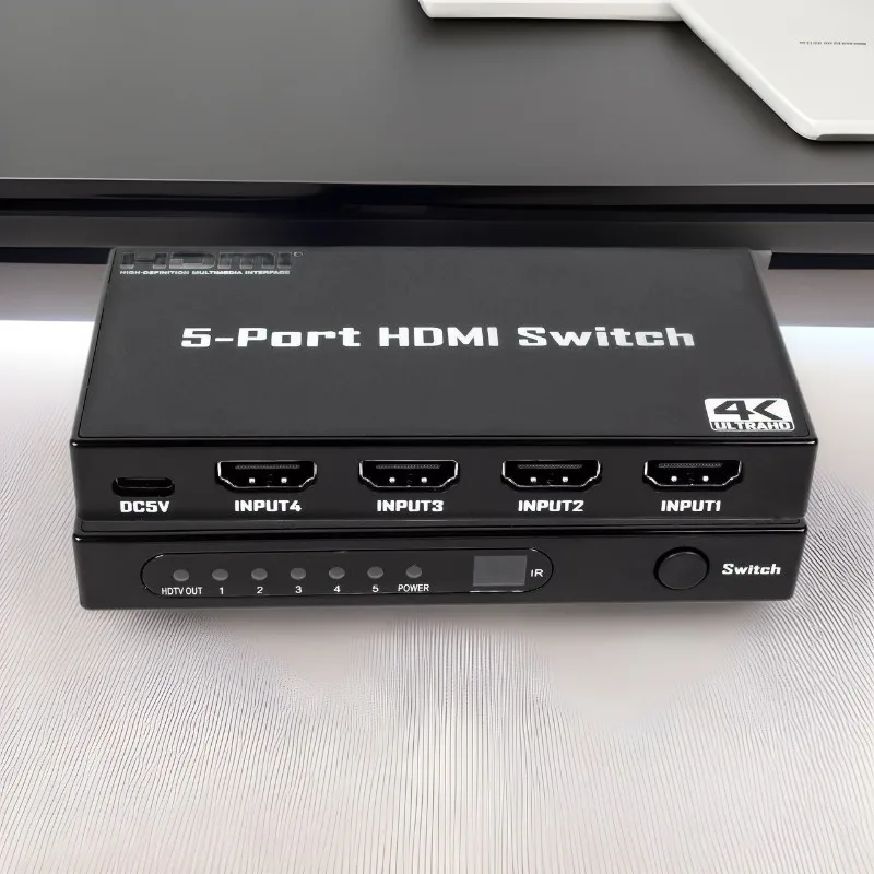 2025 New High Definition Switcher Three in One Out Four in One Out Five in One Out Converter Supports 4K Computers