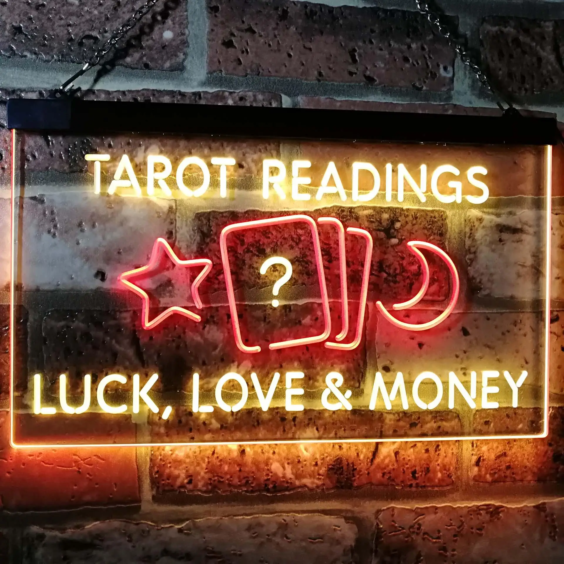 Tarot Readings Luck Love Money Dual Color Led Neon Sign st6-i3121