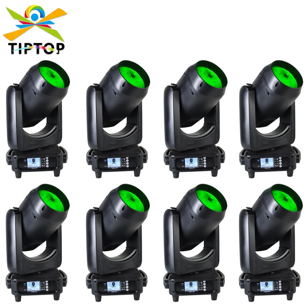 8 Pack 315W Beam Moving Head Light Glass Bulb Spot Wash Beam BSW DMX 512 Controller 8/24 Facet Prism Lens Bar Light KTV Bar