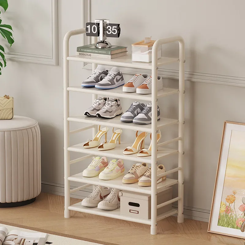 Simple shoe rack, door home dormitory wrought iron metal shoe rack multi-functional shoe cabinet