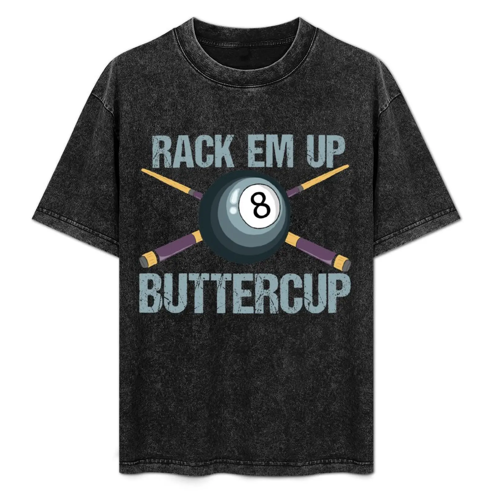 

Funny Rack Em Up Buttercup Billiards Pun - Unique Pool Player Gift Ideas T-Shirt Construction Work Tee Shirt