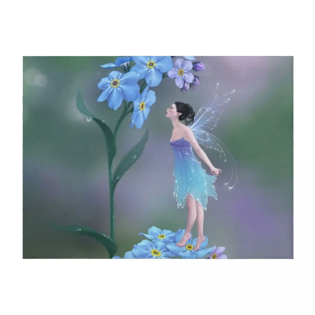 

Forget-Me-Not Flower Fairy Throw Blanket Decorative Sofas Comforter Moving bed plaid Blankets