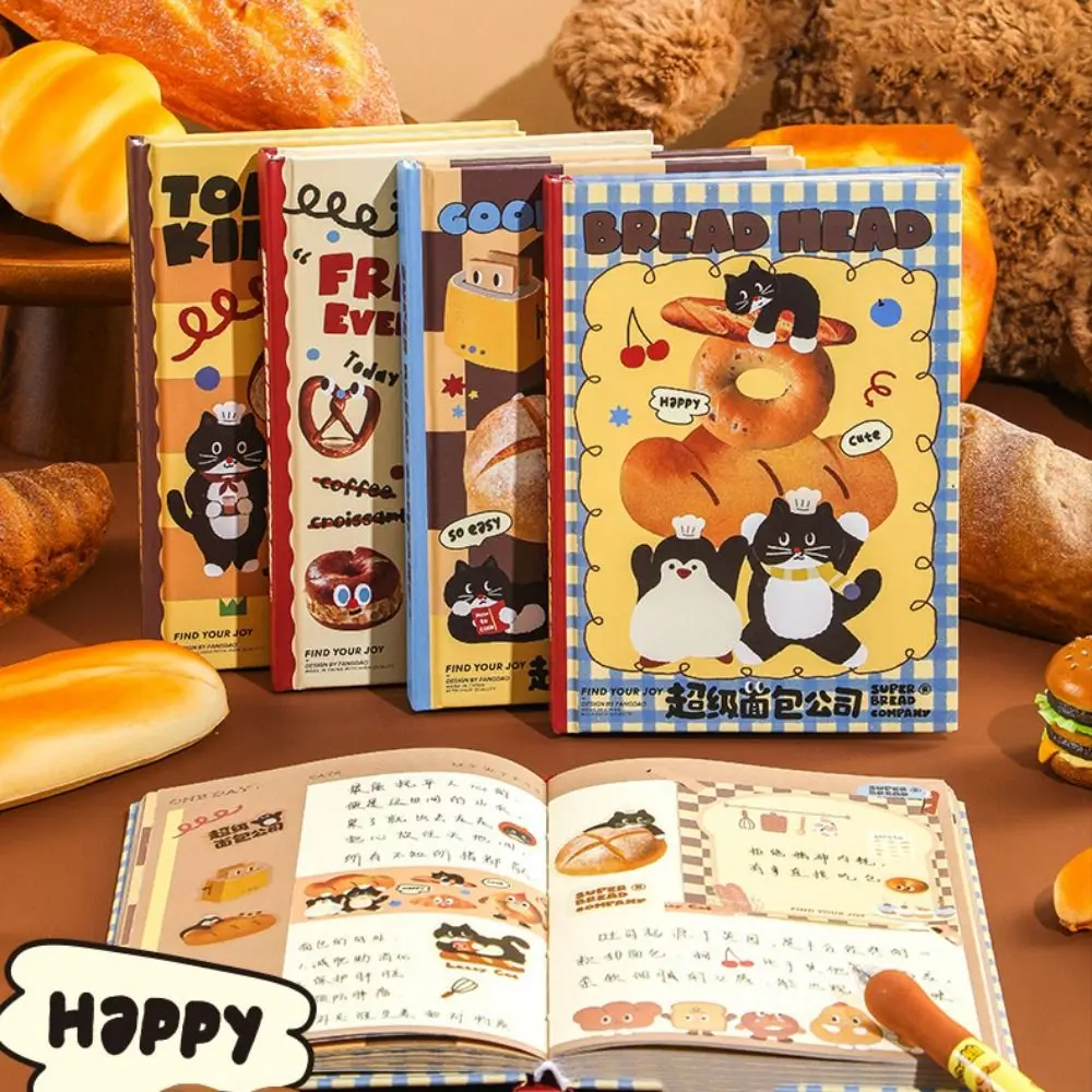 Bread Hardcover Schedule Planner Notebook To Do List Thicken B6 Notebook Planner 4 Colors Cute Diary Notepad Journal Notebook