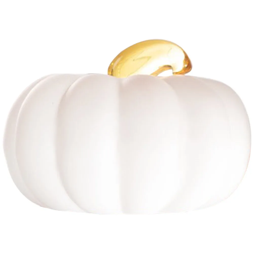 Chinese Calligraphy Paperweight Crystal Glass Pumpkin Shape Brush Rest for Writing Painting Practice