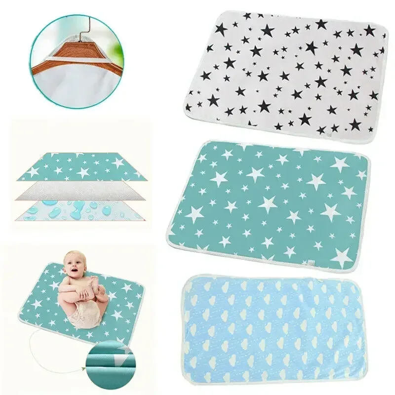 Baby Cloths Diapers Waterproof Sheet Washable Nappy Changing Mat Reusable Changing Pad Cover Baby Waterproof Baby Changer