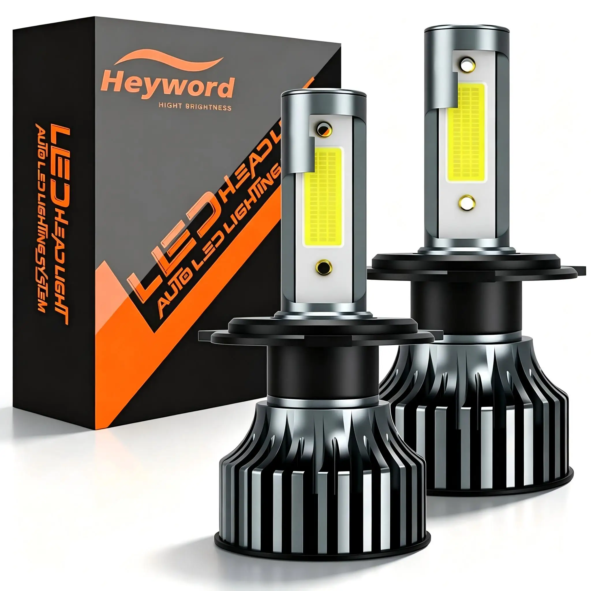 Heyword 2Pcs LED H4 H7 Car Headlight H1 LED Bulb H8 H11 9005 HB3 9006 HB4 9004 H3 H13 Led Lights 120000LM Turbo Lampada 12V