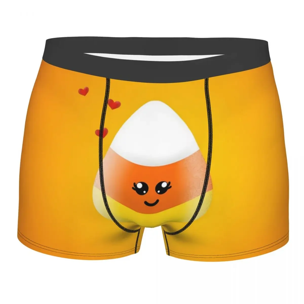 Custom Happy Halloween Cute Corn Candy Boxer Shorts For Homme 3D Printed Underwear Panties Briefs Stretch Underpants