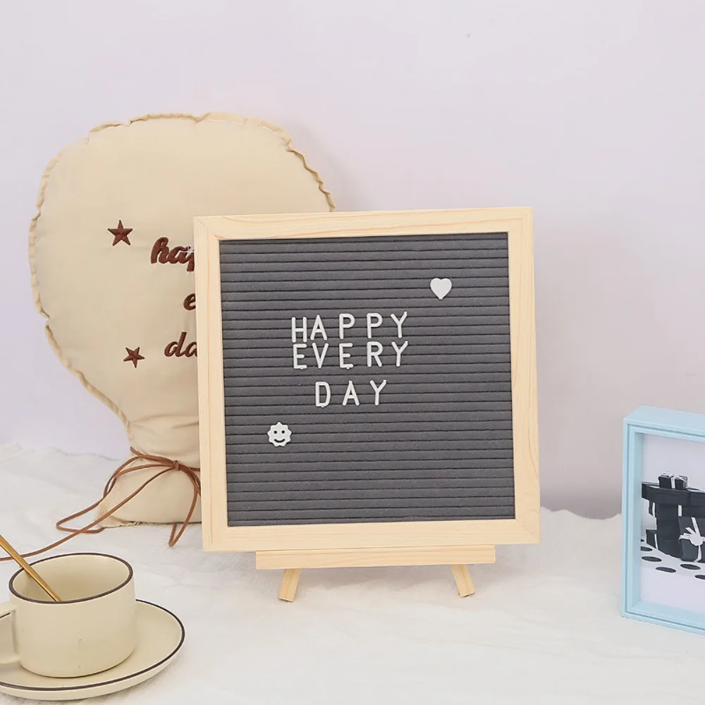 

Simple Wooden Letter Message Board Changeable Symbols 10x10 Inch Felt Letter Board Home Decorations Blackboard Home