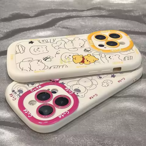Winnie Pooh Marie Cat Case For Samsung Galaxy A54 A55 A15 A34 A25 A14 A24 A16 A05 A05S A06 A52 A53 A13 A22 A23 A32 A33 A50 A51