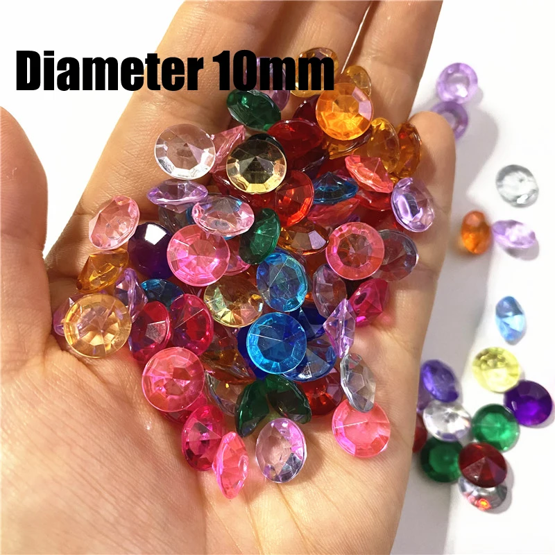 500 Pieces 8mm 10mm Acrylic Diamond Shape Game Pawn Pieces For Board Games DTY Counter Accessories Multi color