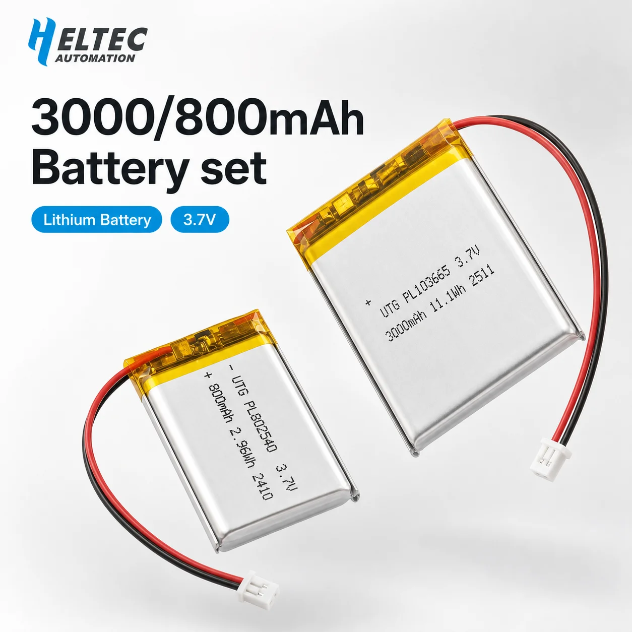 Batterie LiPo rechargeable PL802540 3.7V 800mAh, pack de remplacement en polymère de lithium pour carte T114 V2 LoRa 32 V3, 1 pièce