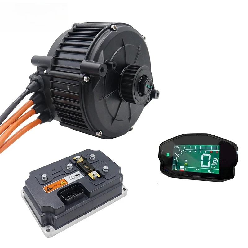 

QS165 V2 35H 5000W Peak 10KW 6500RPM Mid-Drive Motor with EM260s Controller and DKD Display Kits