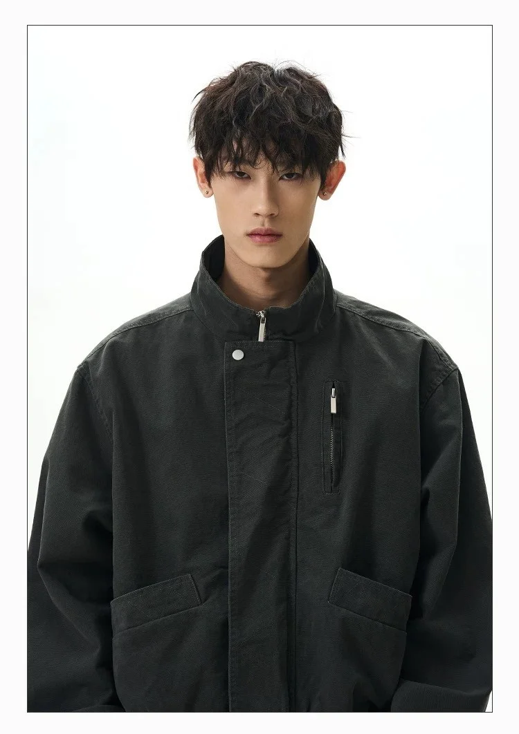 

Мужское демисезонное пальто с карманами, в стиле униформы, с натуральным мехом, для активного отдыха, золотистое