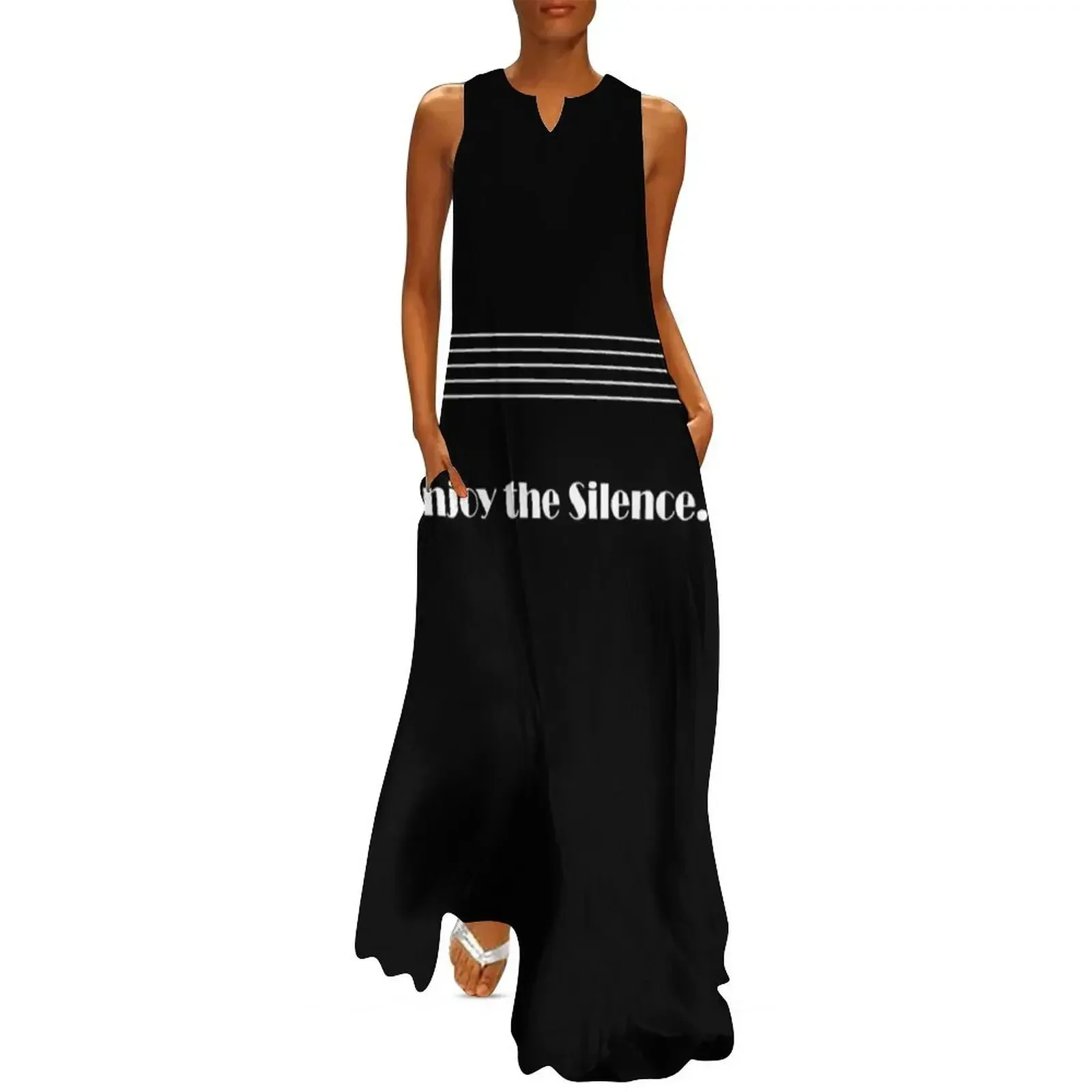 

Enjoy the Silence (dark) Long Dress women evening dress Clothing dress women elegant luxury
