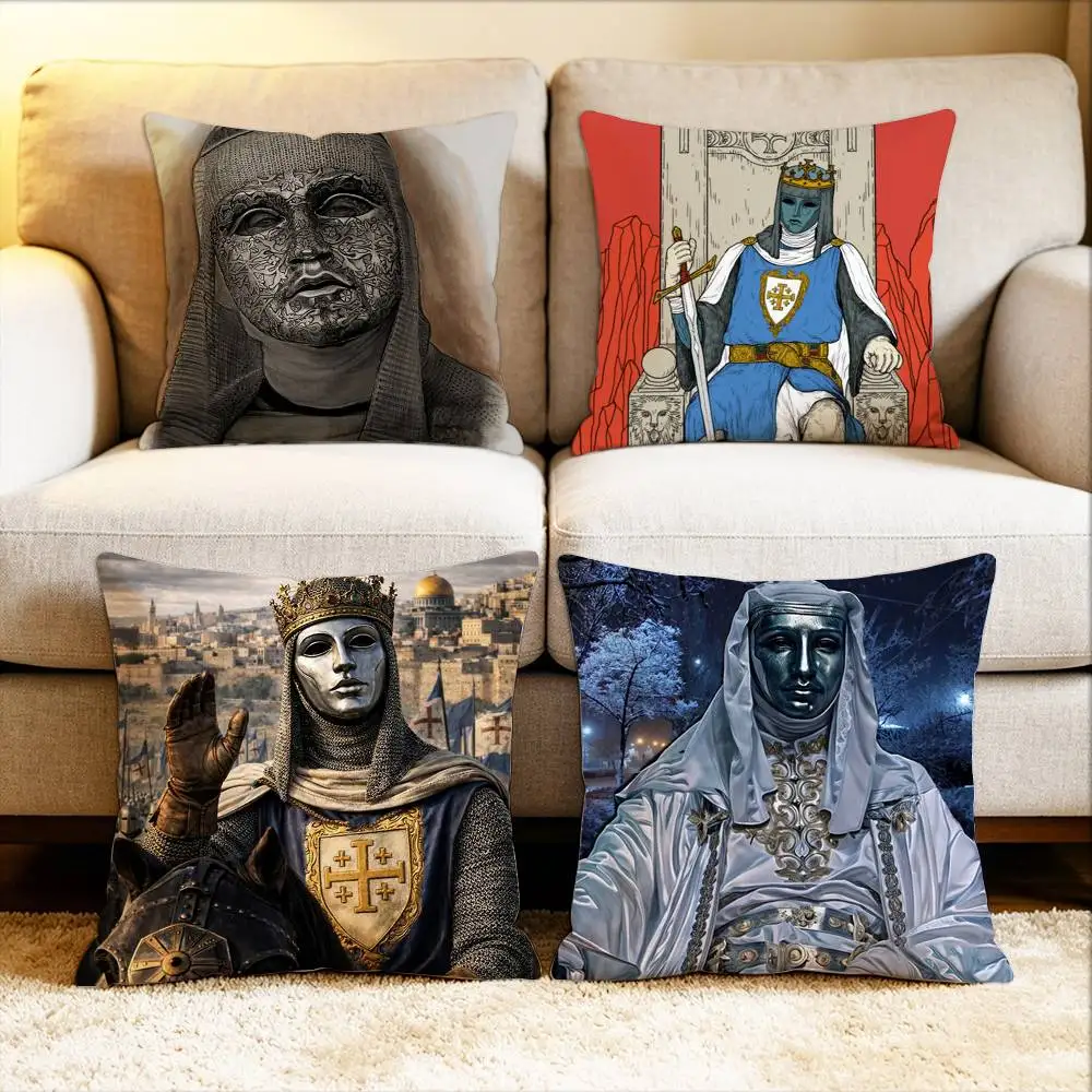 

Baldwin IV King of Jerusalem Various Sizes Square Pillow Case For Car Home Bedchamber Decor