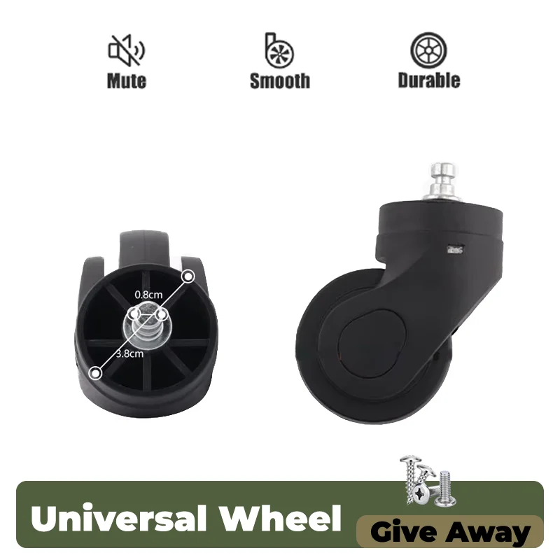 For W041-2 Next Round Luggage Accessory Kit Premium 360-Degree Swivel Wheels with Installation Tools Silent Rolling Experience