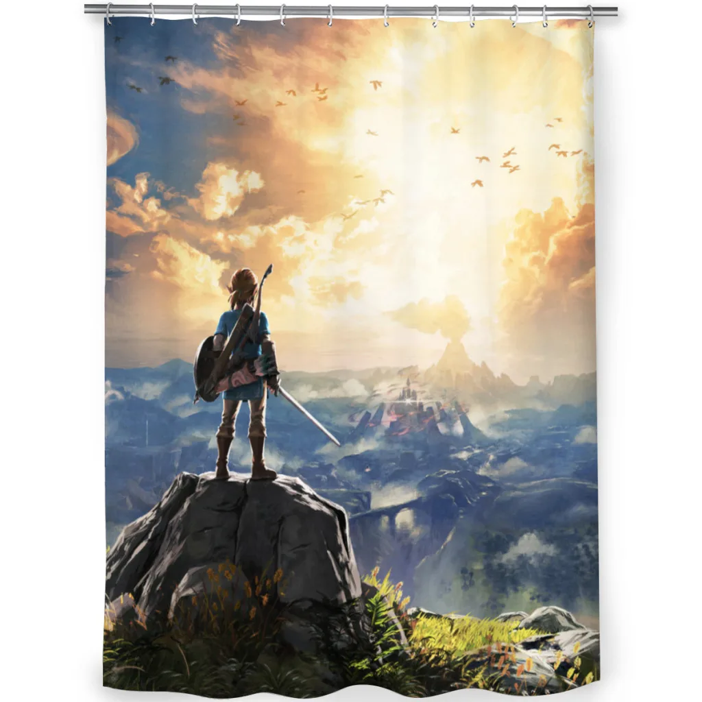 Game-Zeldas Legended-Hot  Unique decor Modern Fabric Bathroom Shower Curtains art design Print Curtain