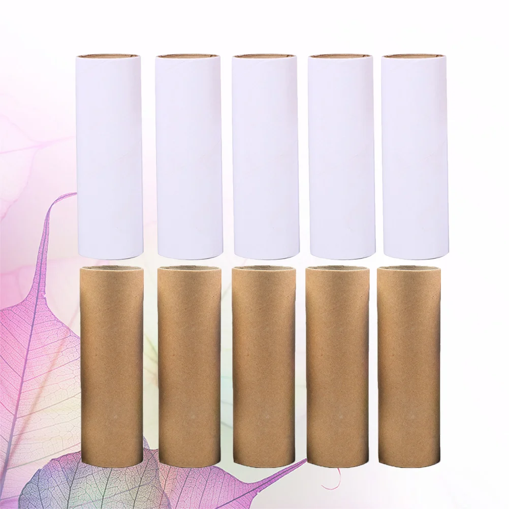 หลอดกระดาษคราฟต์ 10 ชิ้น ขนาด 15 ซม. สีขาว สำหรับงานฝีมือ งานศิลปะ งานปาร์ตี้ ตกแต่ง ทำจากกระดาษแข็งรีไซเคิลได้