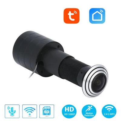 Tuya Smart Door Eye Hole Security 1080P HD  1.7mm Lens Wide Angle FishEye CCTV Network Mini Peephole Door WifI  Camera