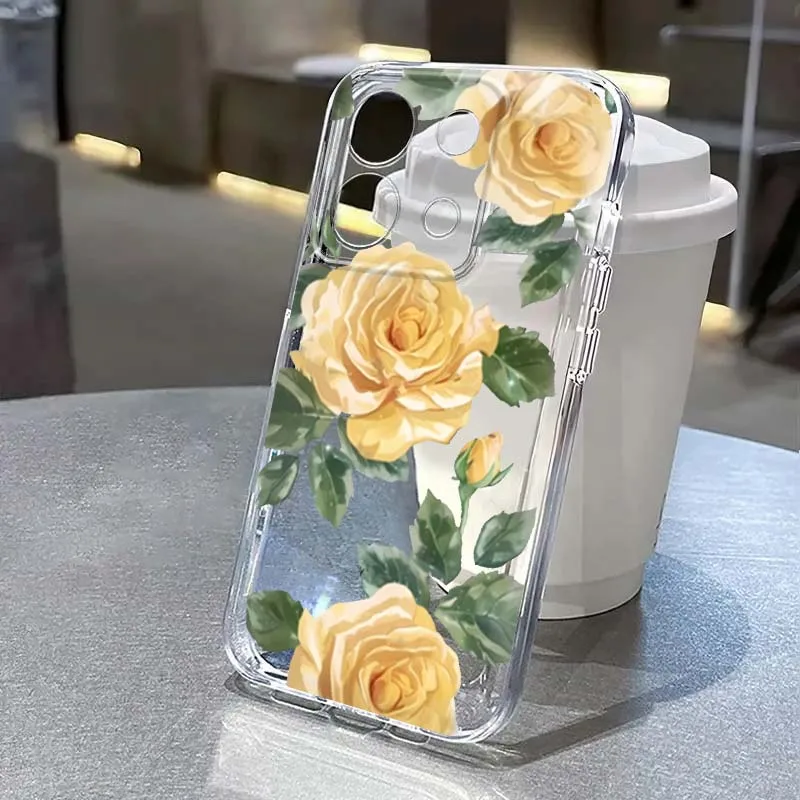 

Beautiful Flower Orchid Art For Xiaomi Redmi 14C 13C 13 12C 11A 10A K70 K60 K50 K40 K30 K20 Translucent Phone Case