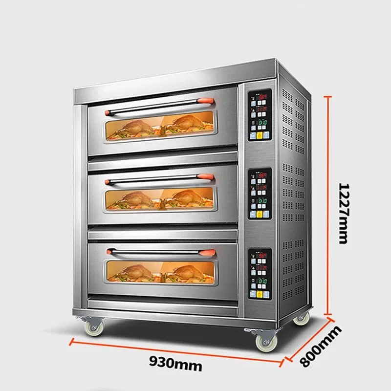 56L*3 Three-layer electric oven Pizza oven Bake electric bakery oven Commercial large food oven Multi-function oven 220v/380v