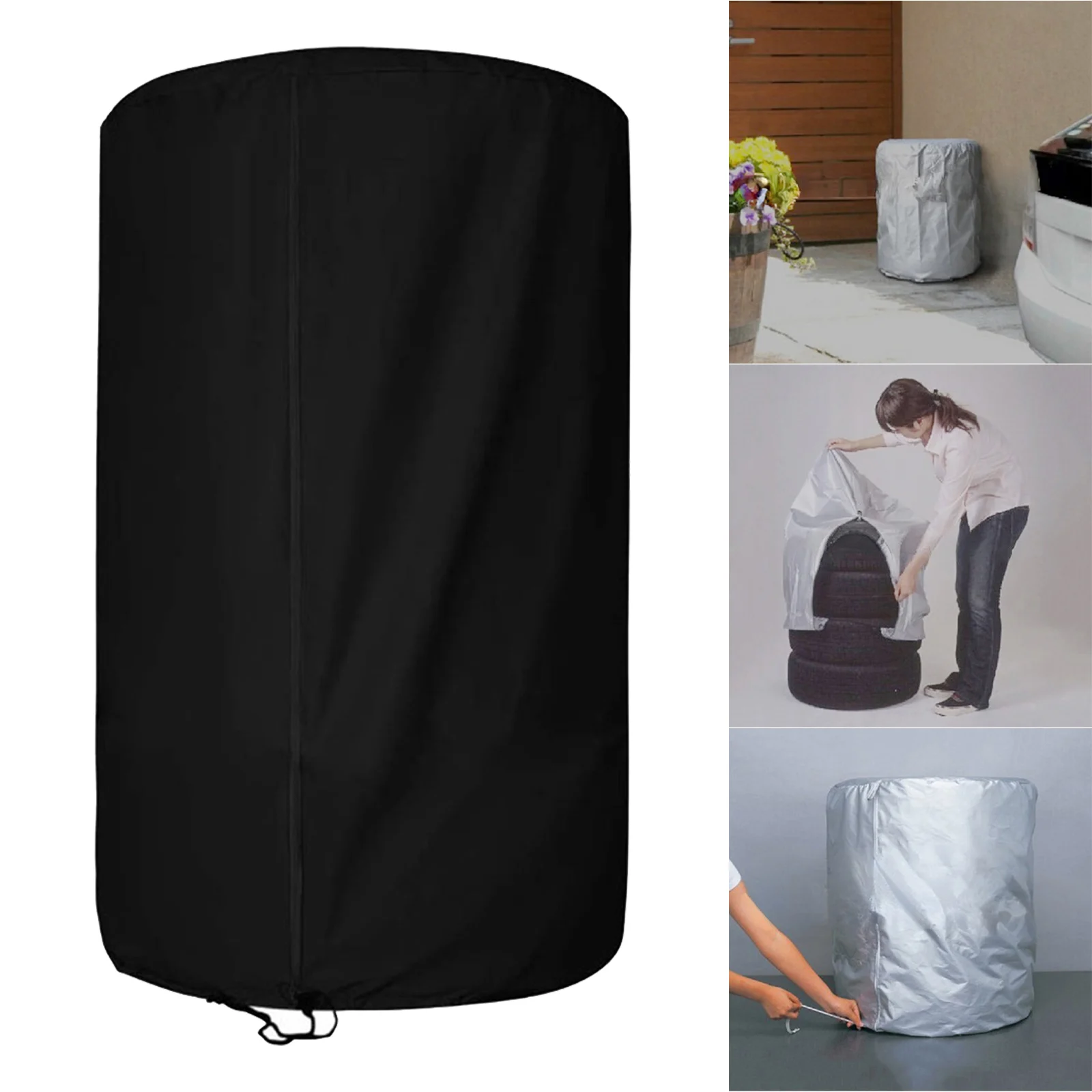 Large Tire Storage Cover 4 Tires Stacked Tote Fit for 32.2 Inch Tyre Truck