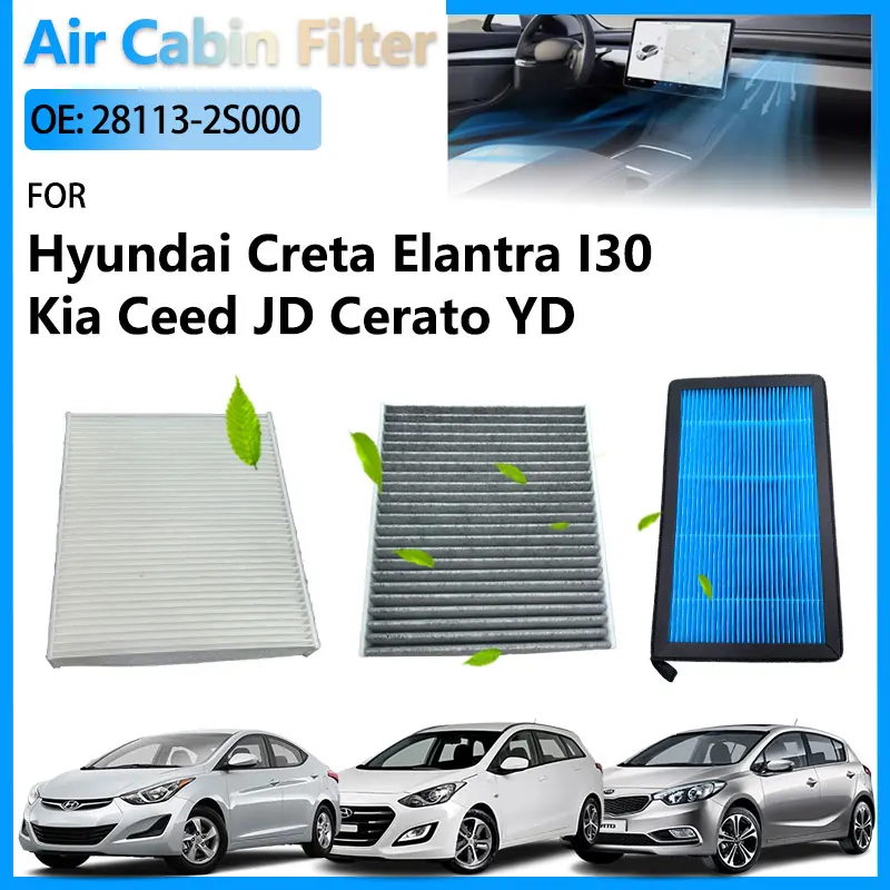 

Car Air Conditioning Cabin Filter For Hyundai Creta SU2 Elantra MD UD JK Hyundai I30 GD Kia Ceed Cee'd JD Cerato YD 28113-2S000