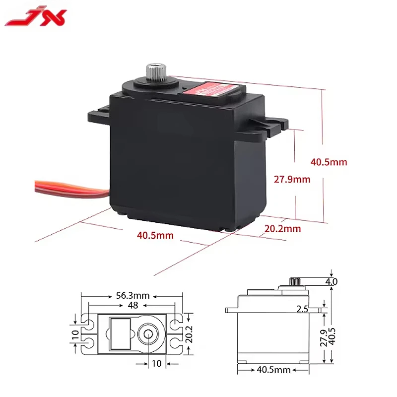 JX Servo PDI-5508MG 55.6g 8.2kg Coreless Metal Gear Digital Servo For Helicopter RC Car Truck Buggy Robot Arm Boat