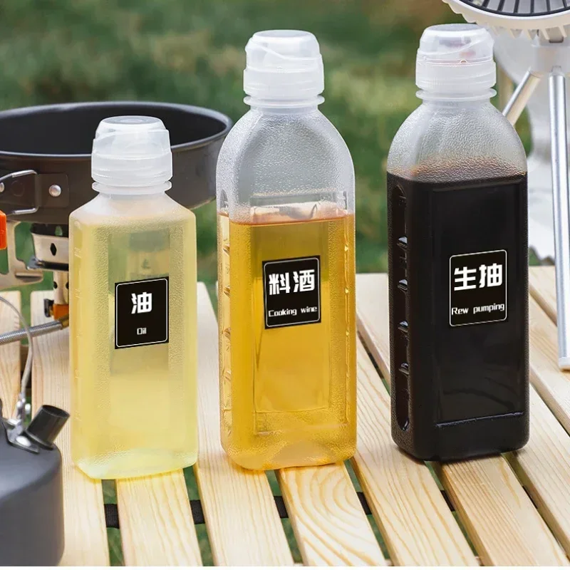 

100/300/500ML Oil Bottle Camp Oil Spray Bottle Condiment Squeeze Cooking Baking Ketchup Mustard Sauces Olive BBQ