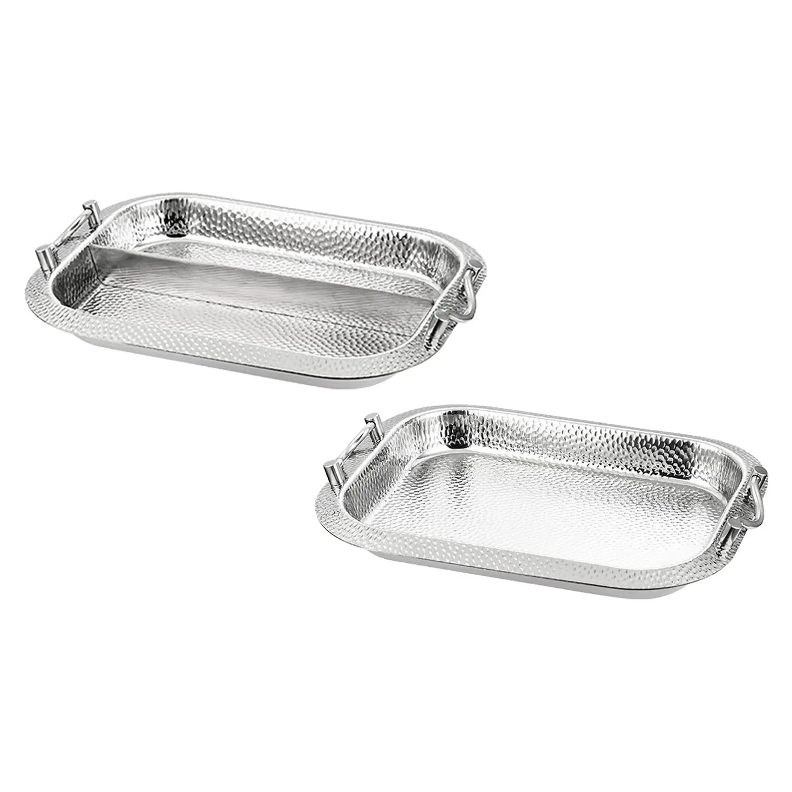 Fish Deep Baking Tray with Handles Heavy Duty Rectangular Rust Resistant Serving Tray for Oven Chicken Lasagna Meat Cooking