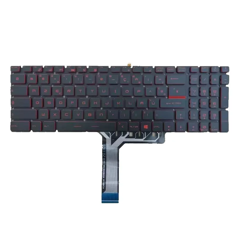 Plastic Material LCD Back cover Bezel Hinges Cover FR AZERTY Layout Keyboard For MSI GL62