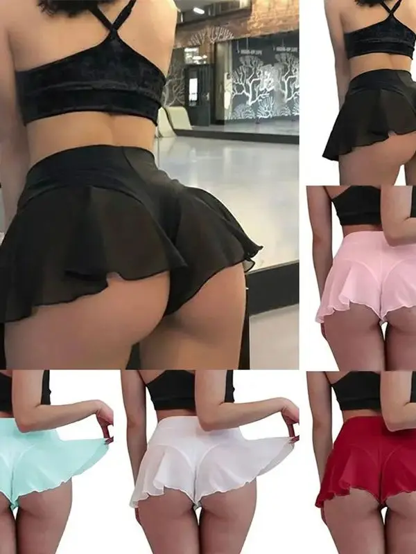 

Сексуальная ультратонкая прозрачная юбка-пэплум, уличная повседневная юбка-брюки, облегающая, ультратонкая, из полиэфирного волокна, без бренда