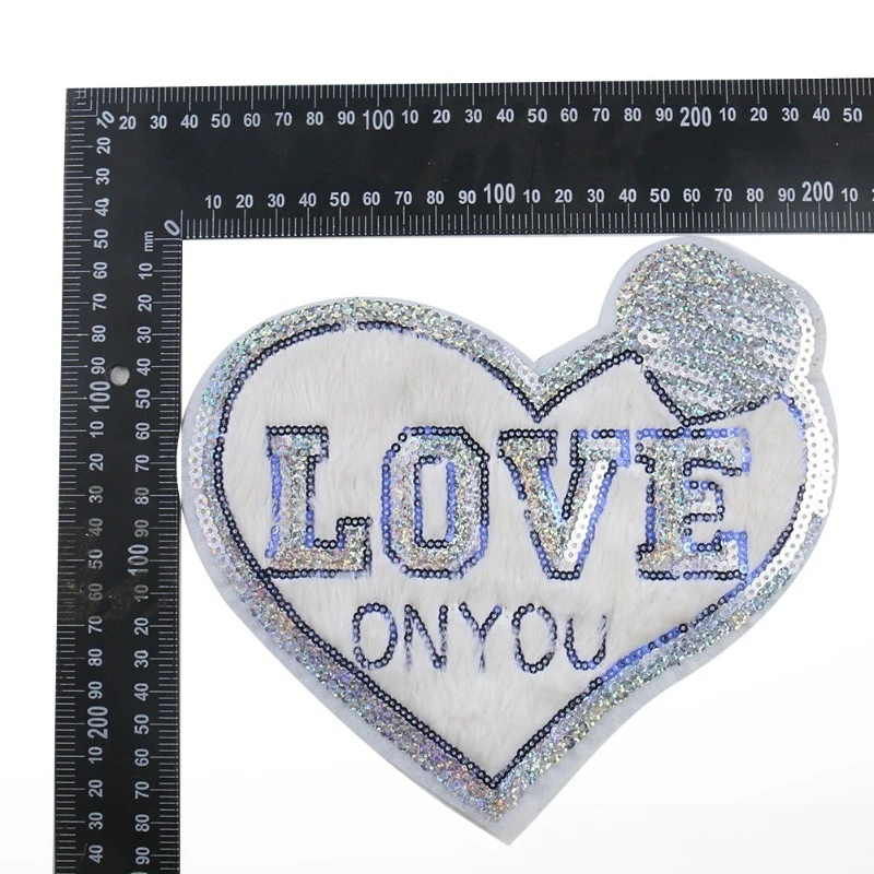 Large Sequins LOVE Letter Love Cloth Sticker, Clothing Accessories Factory Direct Sales Spot Wholesale Embroidery Patch Minions