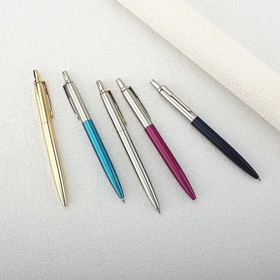 Press Ballpoint Pen Metal Replaceable Refill Financial Office Student Writing Supplies School Stationery Pens