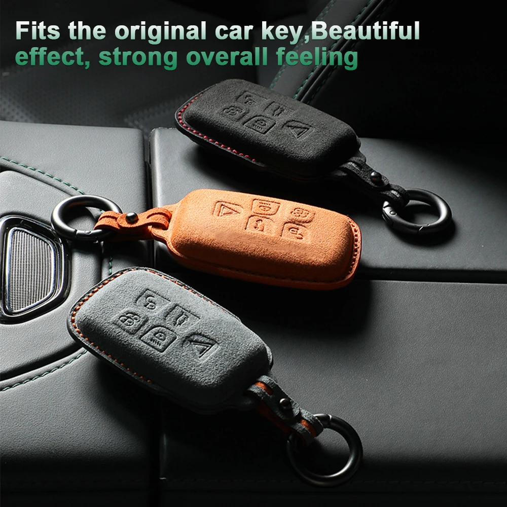 

for Land Rover Range Rover Sport Evoque Freelander 2 Italian Premium Suede Car Key Case Cover Shell Accessories