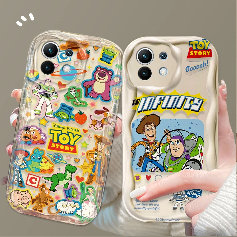 Disney Toy Story 3D Wave Case For Xiaomi 14T 13T 12T 13 12 11 11i Lite 5G 10T POCO X5 X6 Pro X3 NFC X4 GT F3 F4 F5 F6 M6 M5S C65