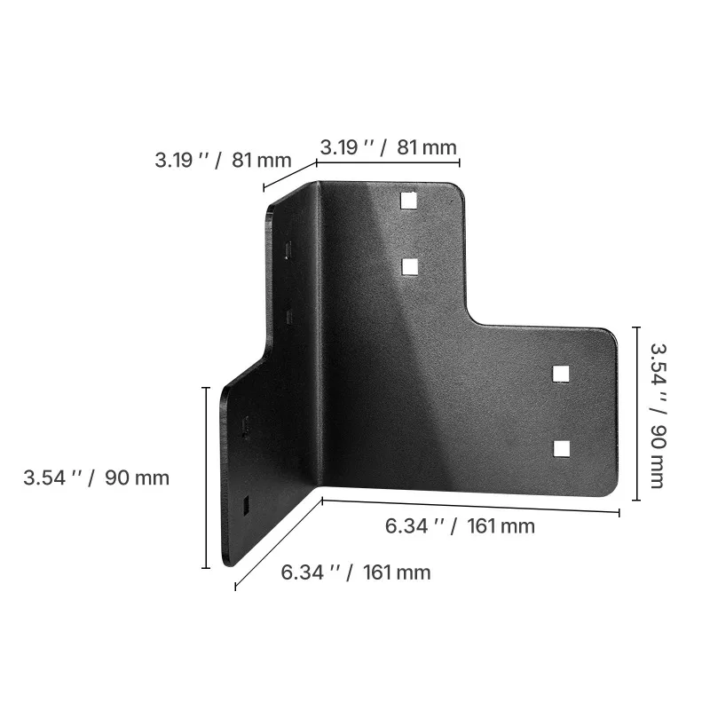 4PCS 6.5x6.5x6.5 Inch Metal Corner Bracket, Heavy Duty Support Brace for Workbench Table Installation