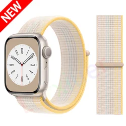 애플 워치 밴드용 나일론 스트랩, 49mm, 44mm, 40mm, 45mm, 41mm, 38mm, 42mm, 45mm, 한국 iwatch 시리즈 8 se 7 6 5 3 9 울트라 2 팔찌