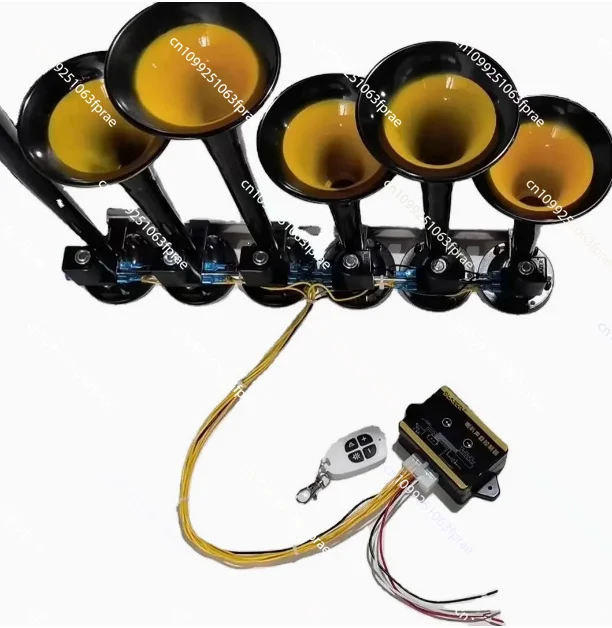 

2025 6 Tubes and 36 Tones Car Music Horn Lorry Electric air Horn Metal Tube Music air Horn with Button 12v/24v