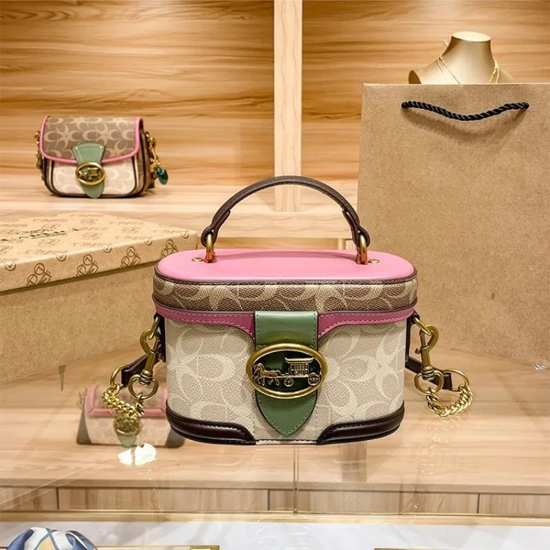 New women's zipper shoulder bag, fashionable luxury decoration wallet, classic pattern chain strap crossbody bag