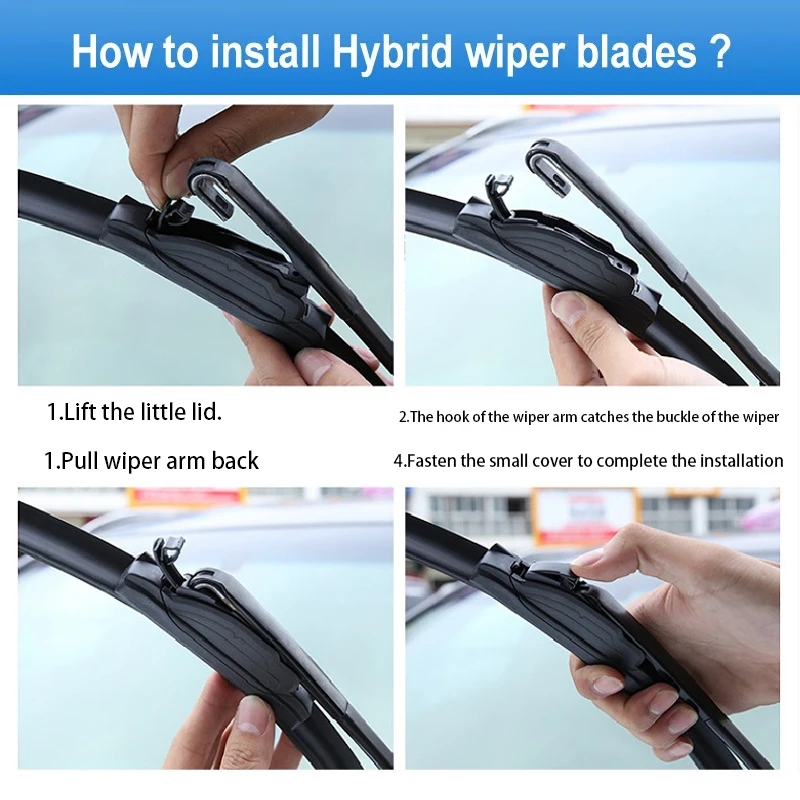 Windscreen  Hybrid Wiper Blade for Peugeot 206 Hatchback / SW / CC Fit Hook Arms 2001 2002 2003 2004 2005 2006