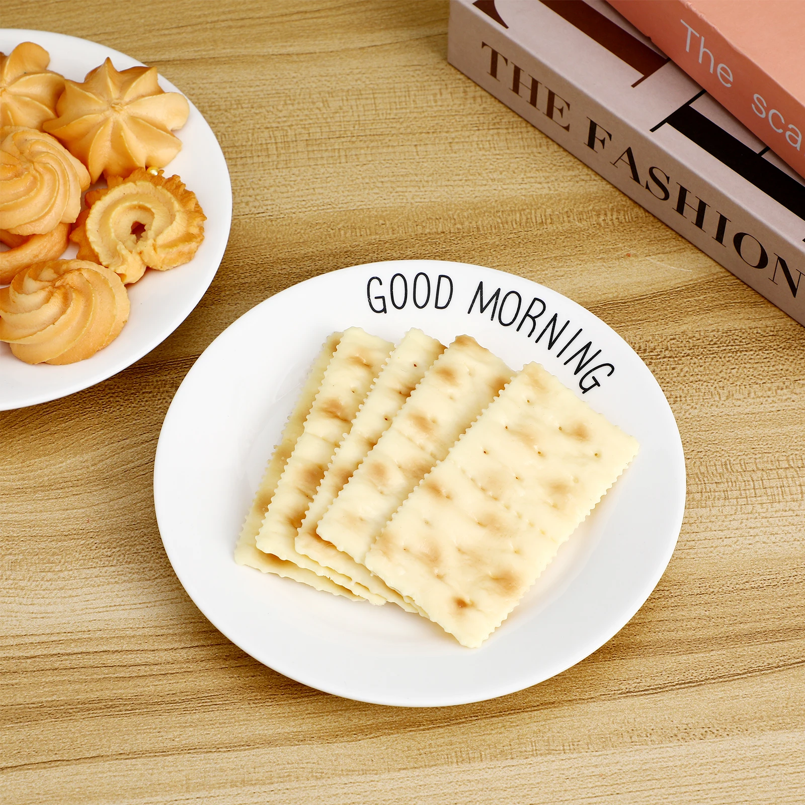 

5pcs Simulation Biscuits Realistic Fake Food Decor Artificial Cookies PVC Material Display Props Home Accessories Photography