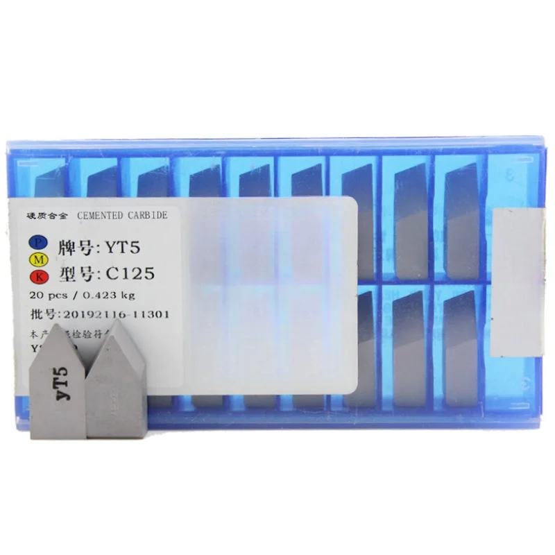 20PCS YT5 / YT15 / YT14 / YG8 / YW1 / YW2 / YG6 C125 CNC Carbide Welding Blade Inserts Brazed Insert